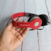 Maklifease Red Wired Foldable Headphones - High-Quality Sound, Comfortable Over-Ear Design, Compact & Portable