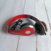 Maklifease Red Wired Foldable Headphones - High-Quality Sound, Comfortable Over-Ear Design, Compact & Portable